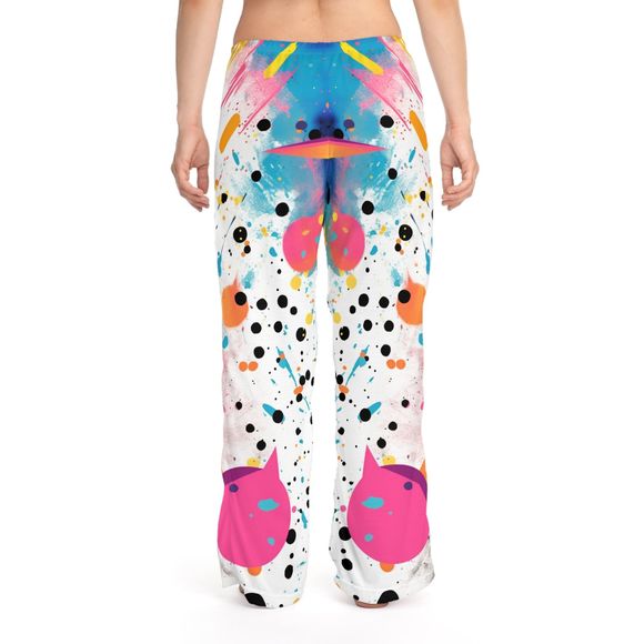 Disco Lemonade, PJ, Lounge, Pants, Rave, Uv, LED, Paint Splatter, Pajama Pants, - Picture 4 of 10